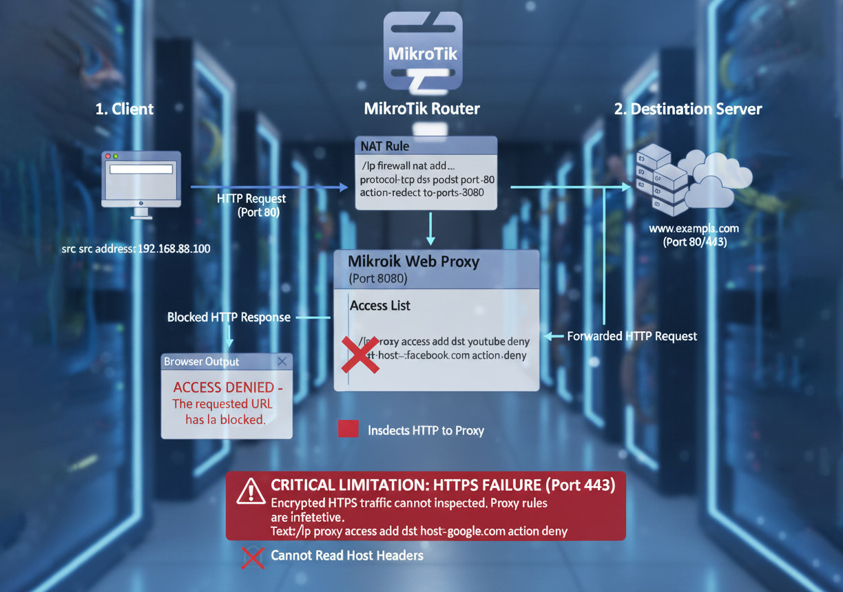 Blocking with MikroTik’s Internal Web Proxy