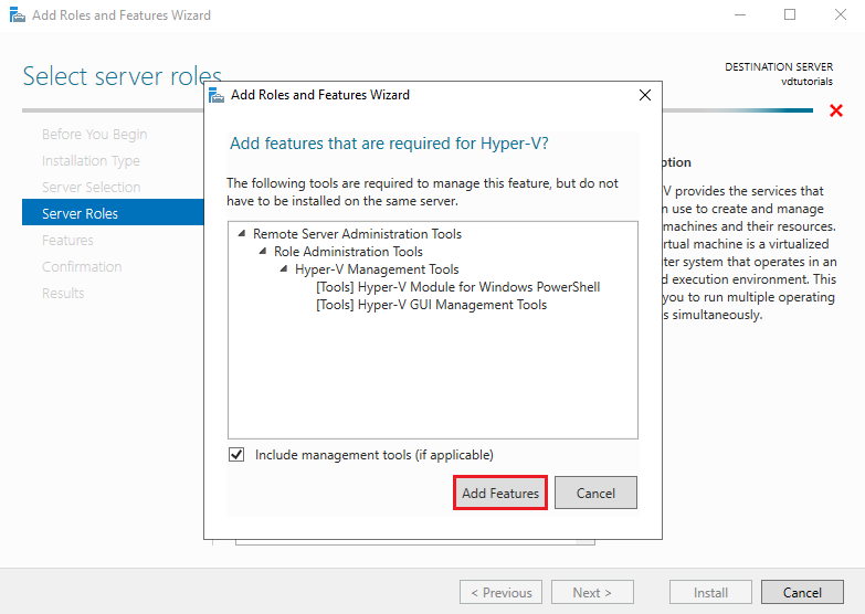 required features for Hyper-V