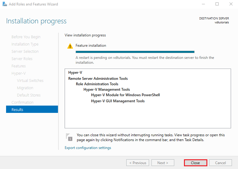 enable the Hyper-V hypervisor
