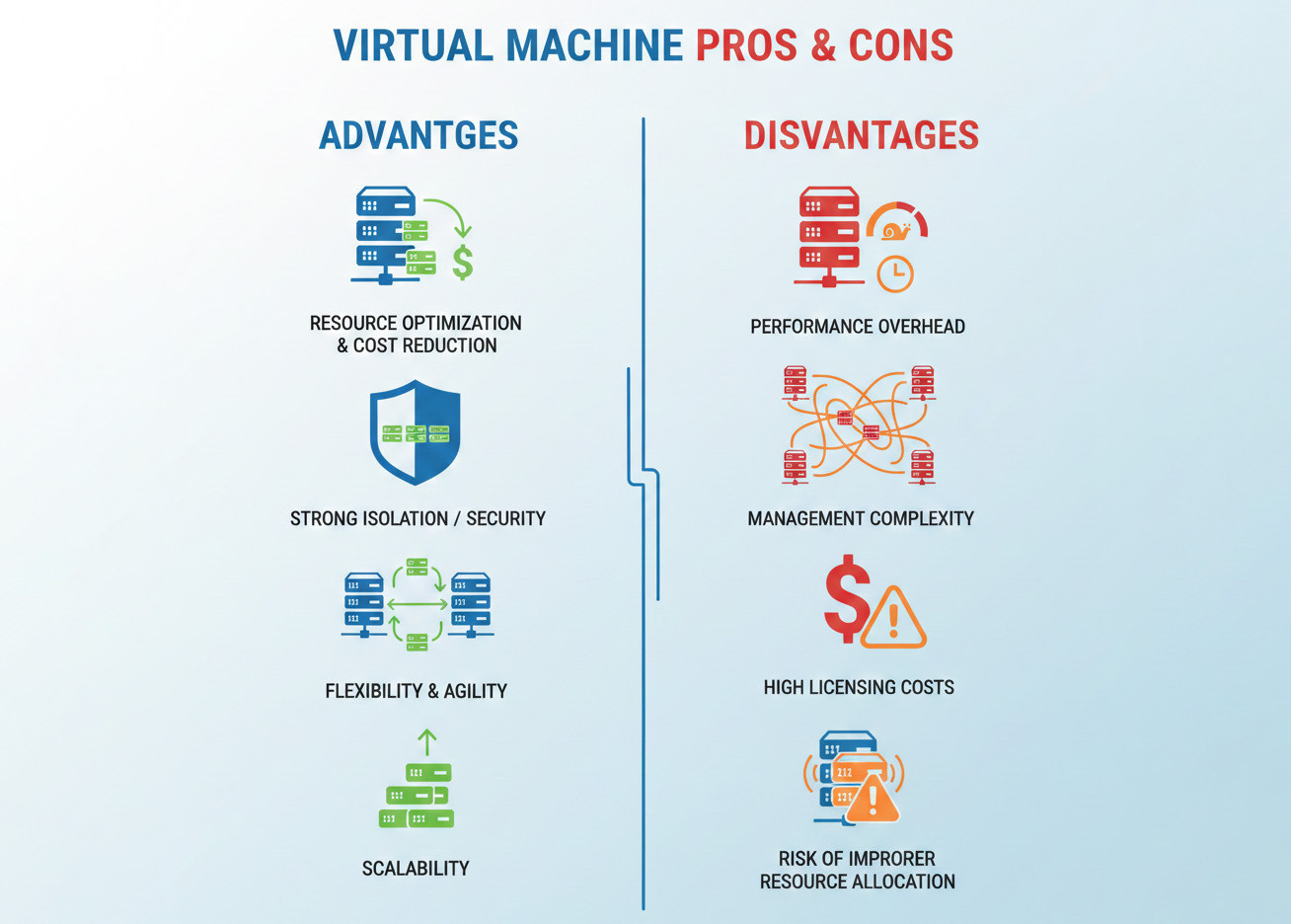 Advantages & Disadvantages of Virtual Machines