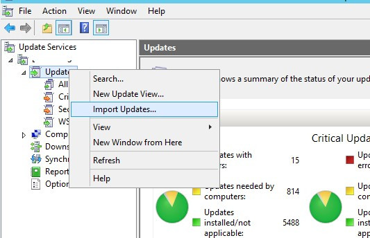 Installing Updates via WSUS