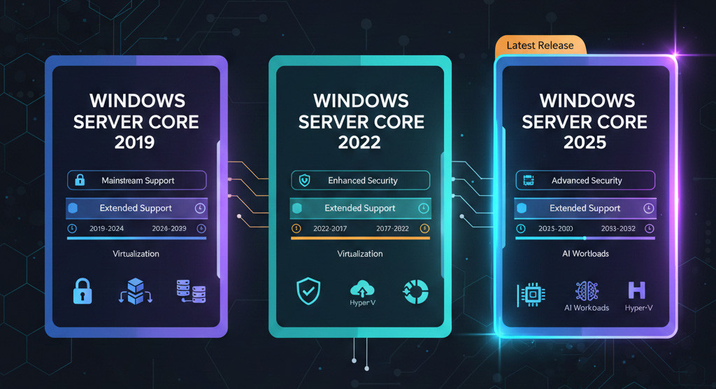 Windows Server Core 2019, 2022 & 2025