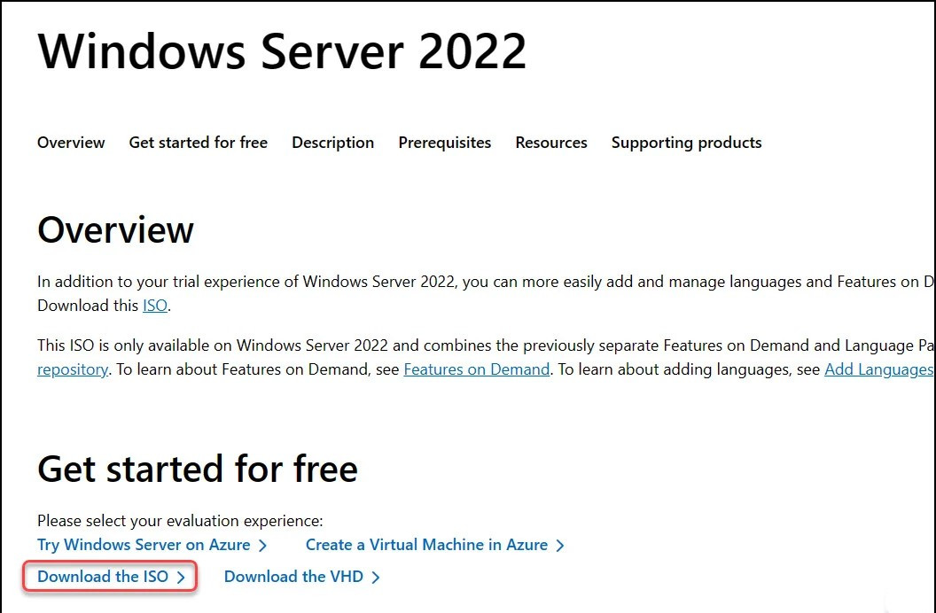 Windows Server Core Download