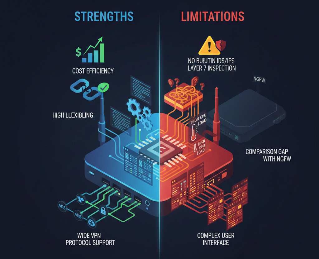 Strengths and Limitations of the MikroTik Firewall