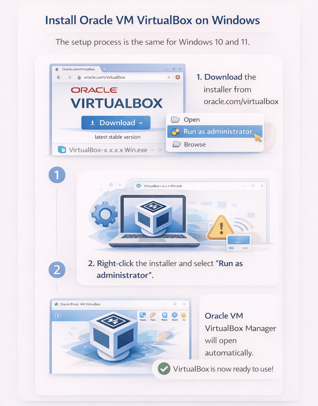 How to Install Oracle VM VirtualBox on Windows