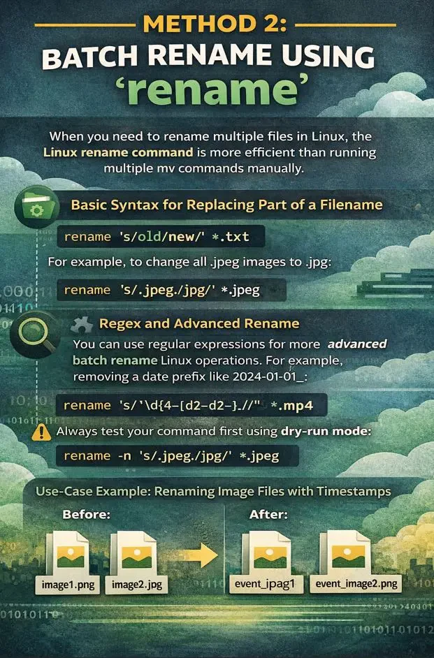 Method 2 Batch Rename Using rename