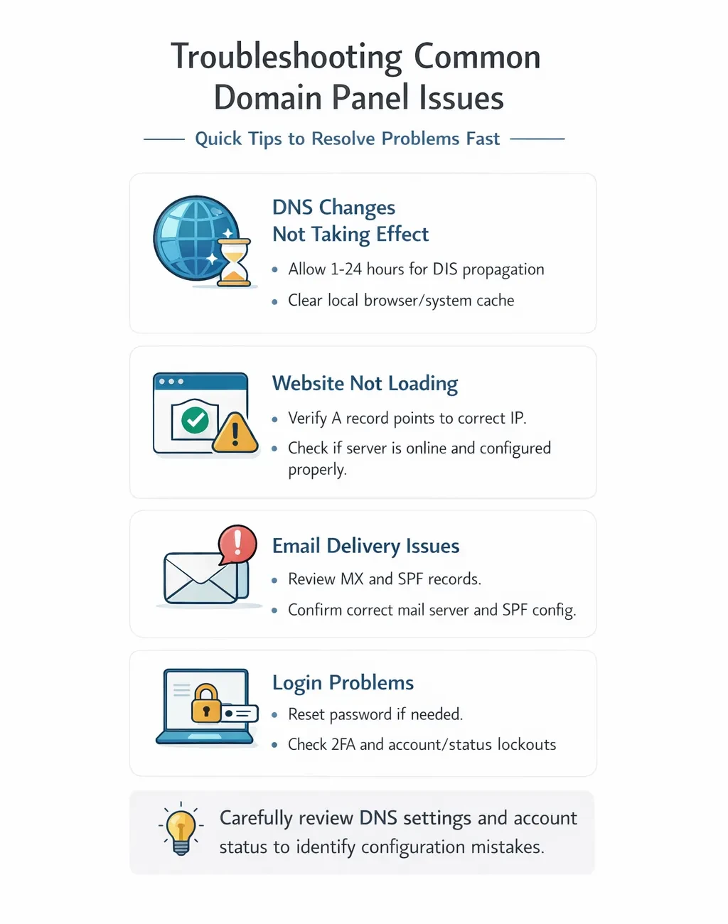 Troubleshooting Common Domain Issues