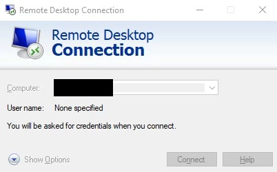 enter computer name or IP address