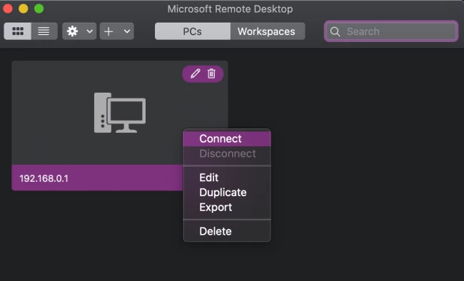 How to use RDP on macOS Step 8