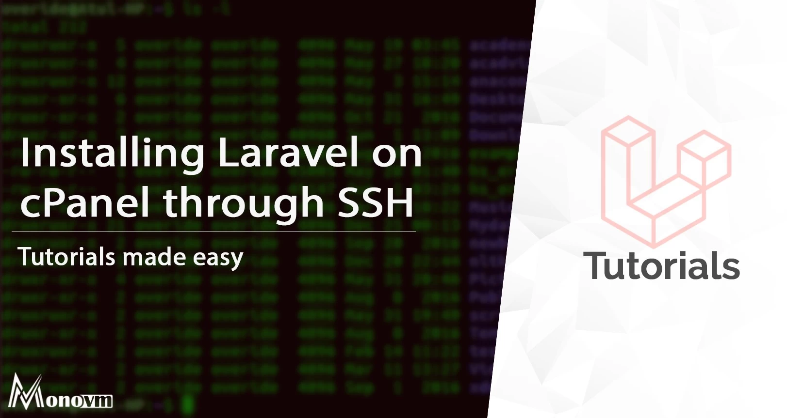 Installing Laravel on cPanel through SSH