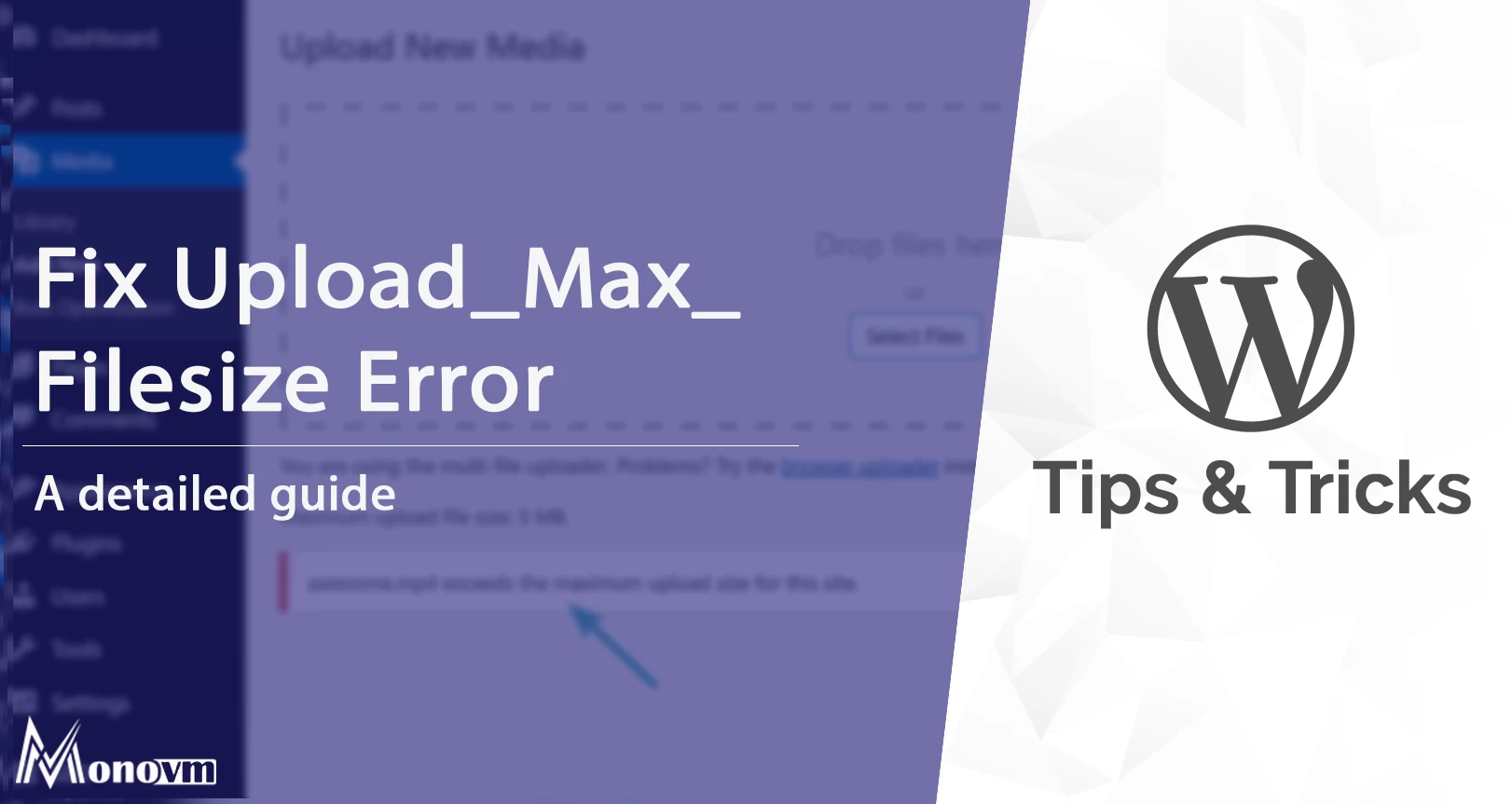 How to Fix the Upload_Max_Filesize Error in WordPress