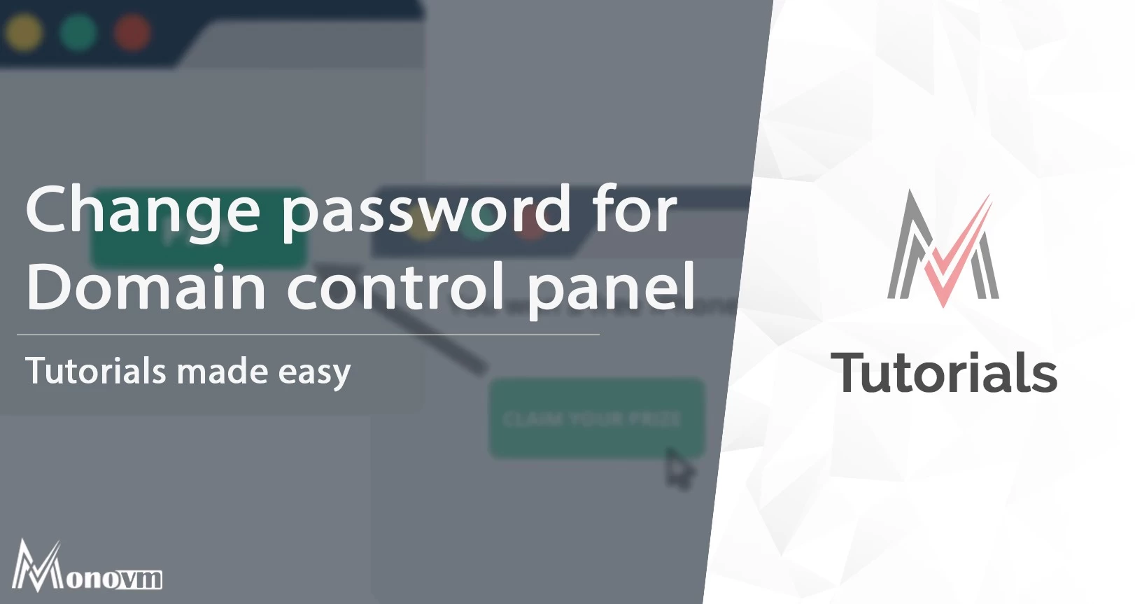 How to change password in Domain Control panel